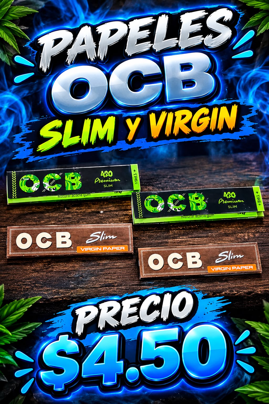 Papeles Ocb Slim y Virgin