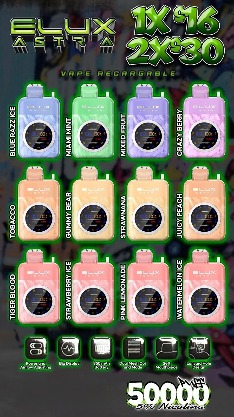 Elux Astra 50.000 Puffs