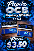 Papel Ocb Premium y Ultimate 1 1/4
