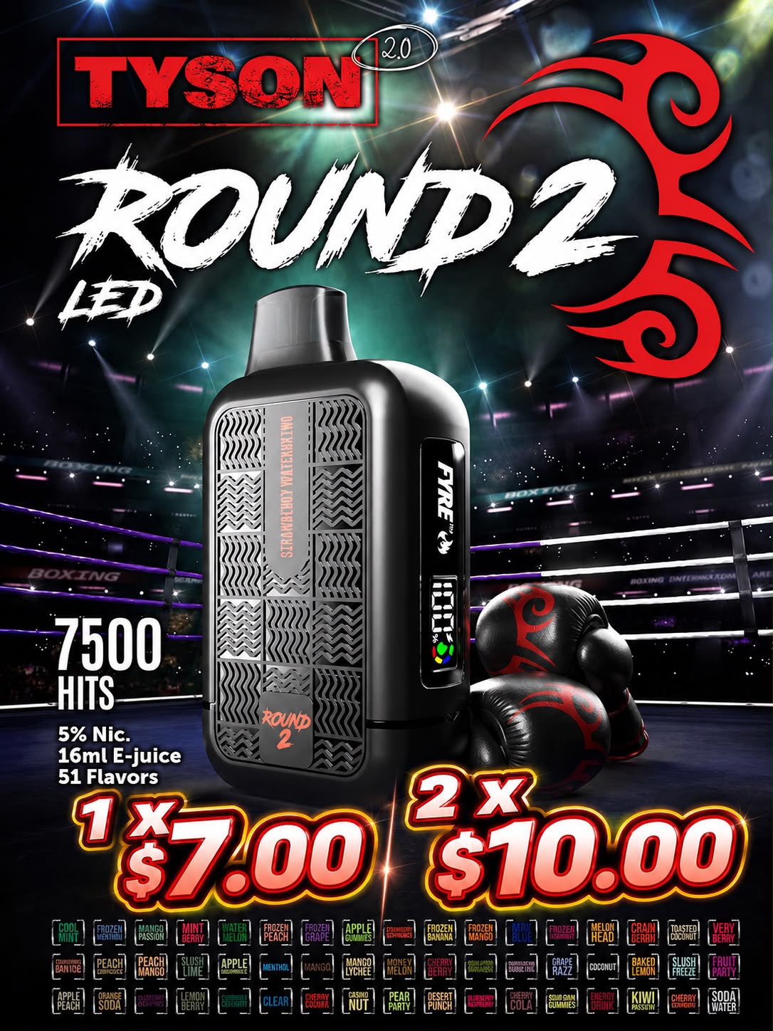 Mike Tyson 7.500 Puffs Round 2